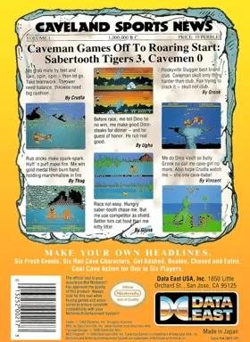 Caveman Games (USA) box cover back